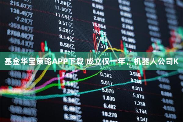 基金华宝策略APP下载 成立仅一年，机器人公司K
