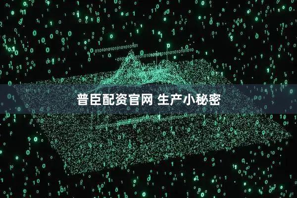 普臣配资官网 生产小秘密
